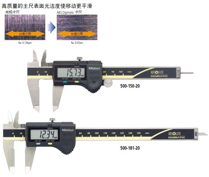 電子數(shù)顯卡尺帶SPC輸出(硬質(zhì)合金內(nèi)、外徑測量爪)500-175-20