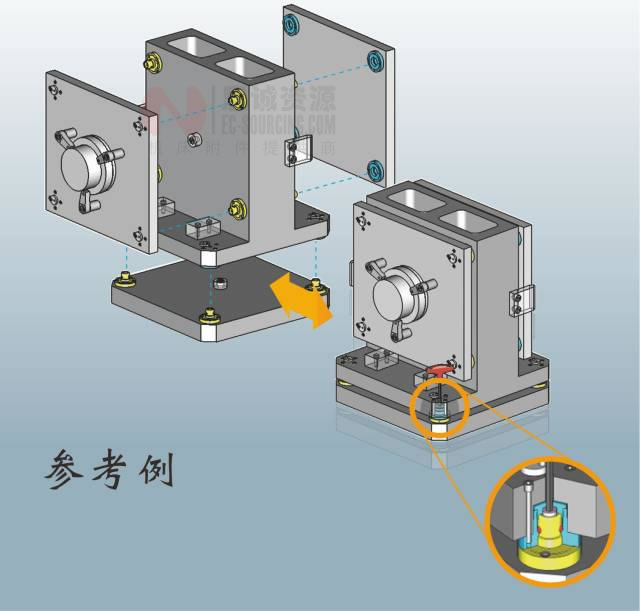 秒速夾具設置元件