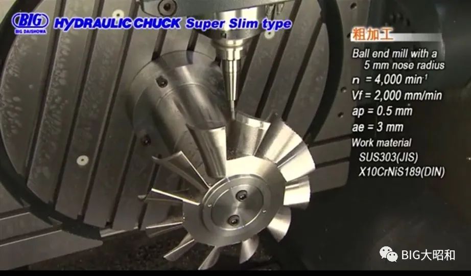 日本BIG液壓刀柄的五軸加工視頻
